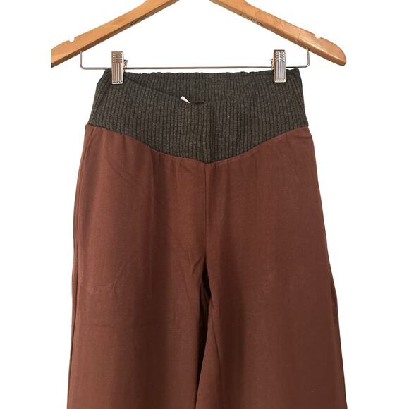 WeWoreWhat Women's Low-Rise V Pant Twill Ribbed Pants Size XS Brown NWT - Picture 4 of 9